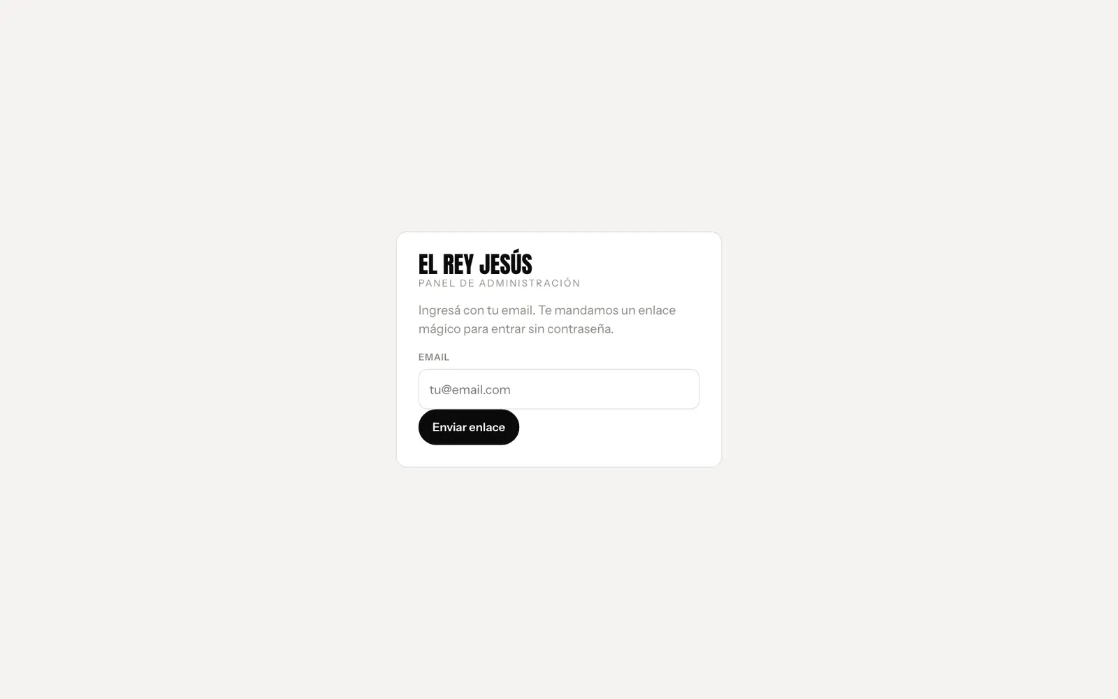 Panel login