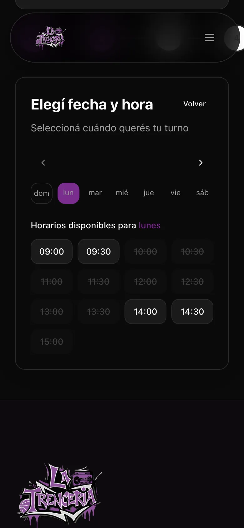 Reserva en el celular