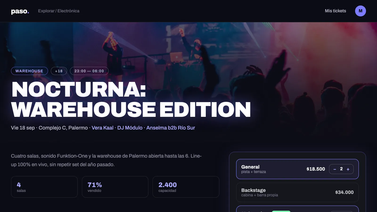 Event page