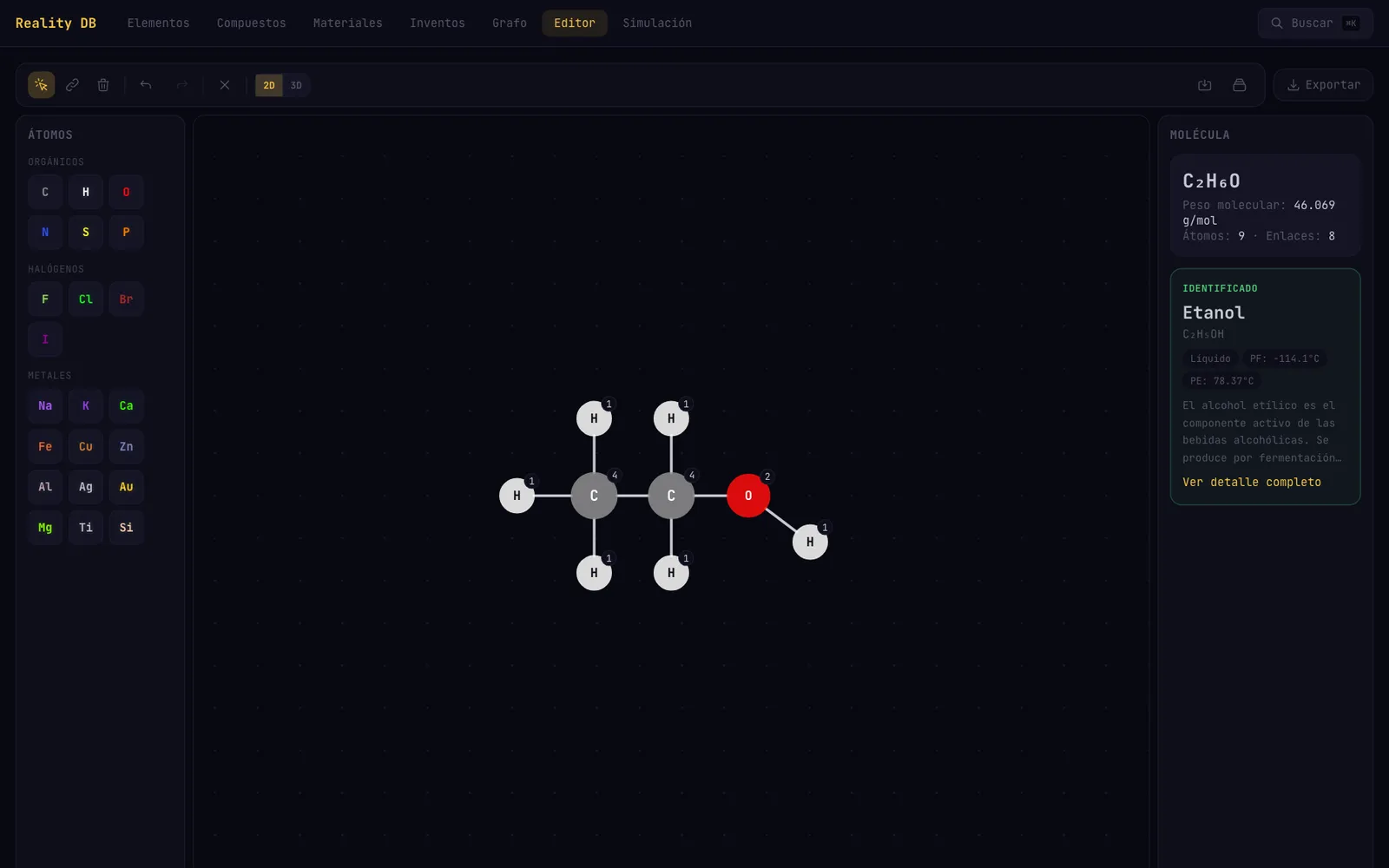 Molecule editor